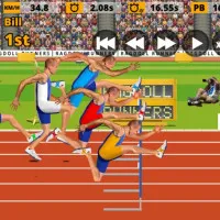 Ragdoll Runners is a physics-driven sports game where you control a track and field athlete to win a challenging 100m sprint race.