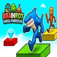 The action parkour game Brainrot Mega Parkour moves quickly. In four different modes, players navigate difficult levels with amusing meme characters.