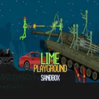 Lime Playground Sandbox is an action‑sandbox game. Use tools to build amusing creations, inflict damage, or conquer hurdles with fruit-like characters.